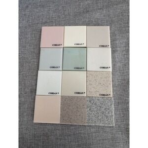 Corian Solid Surface Samples2x2"  for Crafts 12 Colors DuPont Genesis Sierra